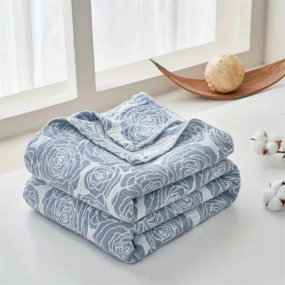 Lure Whisper Rose Cotton Blanket by Casa & Beyond