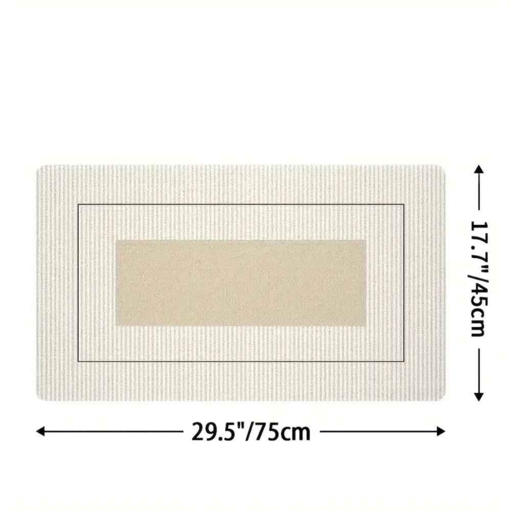Lush Floral Striped Kitchen Mat by Casa & Beyond