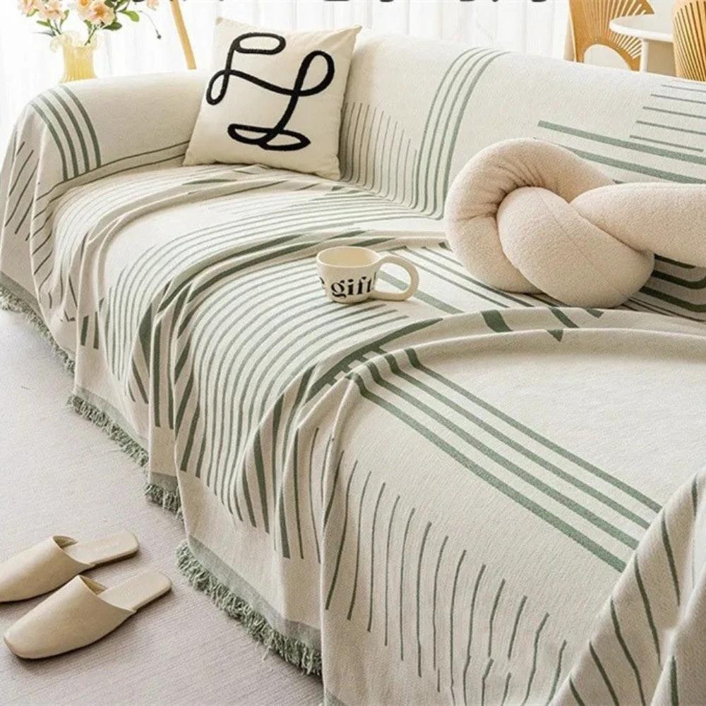 Luxurious Snowflake Chenille Sofa Cover by Casa & Beyond
