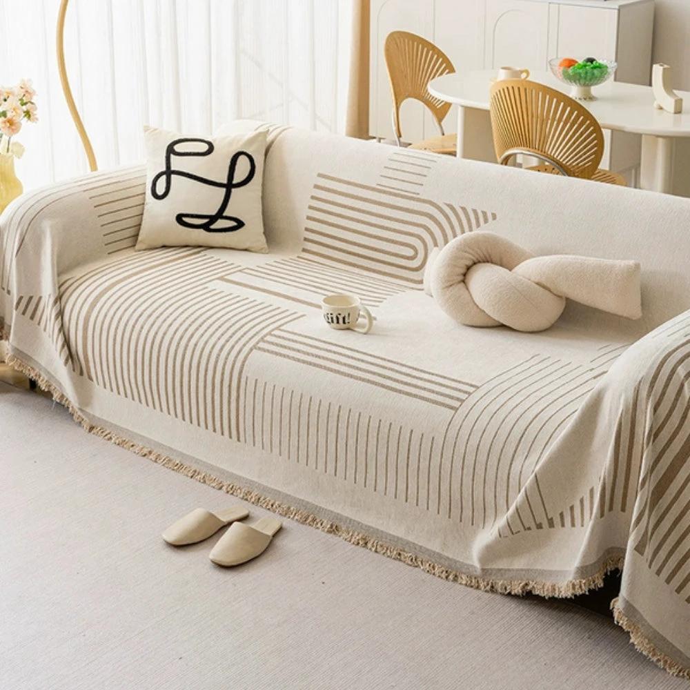 Luxurious Snowflake Chenille Sofa Cover by Casa & Beyond