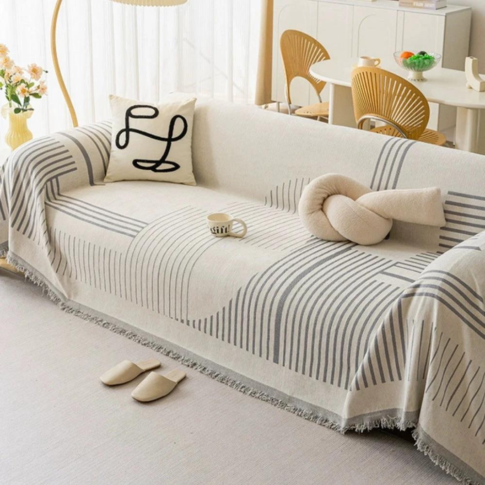 Luxurious Snowflake Chenille Sofa Cover by Casa & Beyond