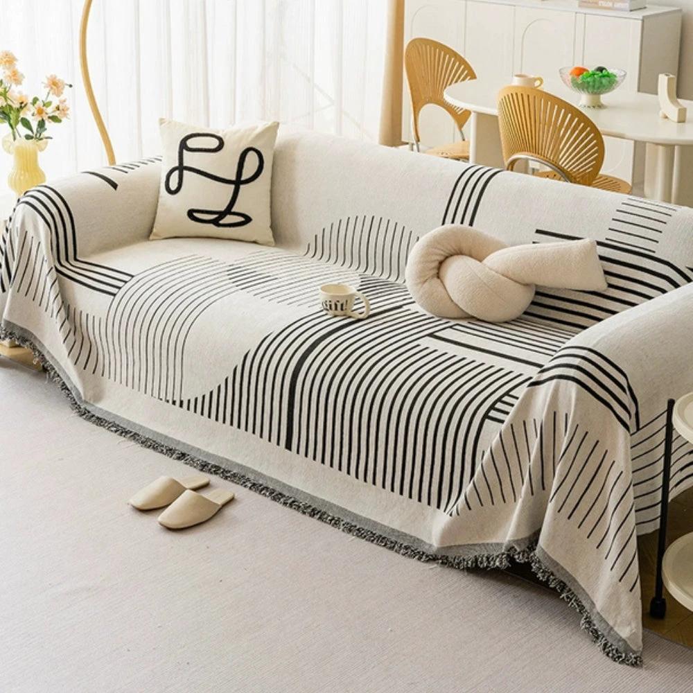 Luxurious Snowflake Chenille Sofa Cover by Casa & Beyond