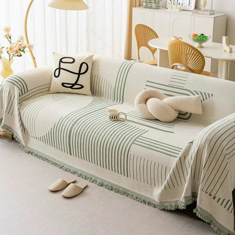 Luxurious Snowflake Chenille Sofa Cover by Casa & Beyond