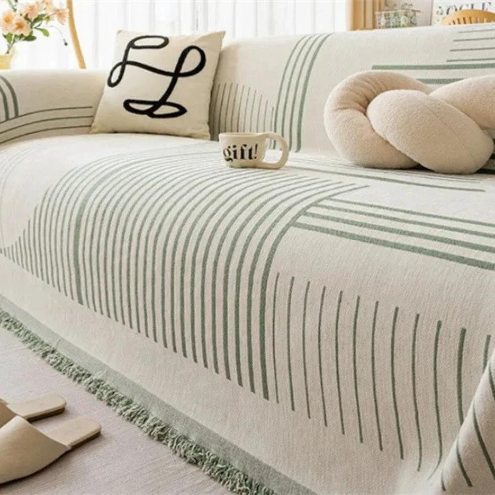 Luxurious Snowflake Chenille Sofa Cover by Casa & Beyond