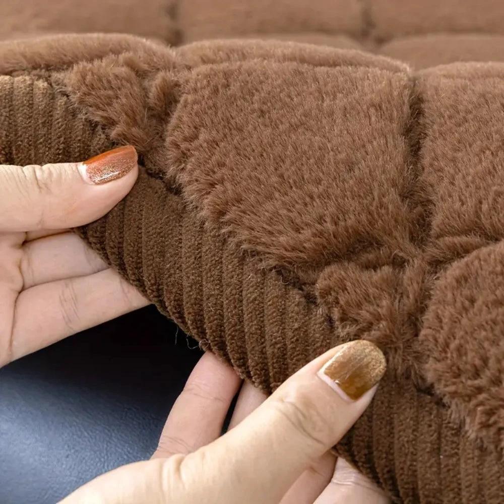 Luxury Plush Diamond Stitched Sofa Cover by Casa & Beyond