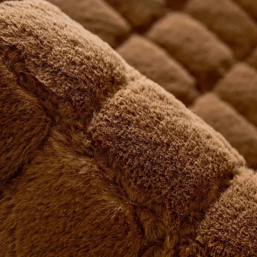 Luxury Plush Diamond Stitched Sofa Cover by Casa & Beyond