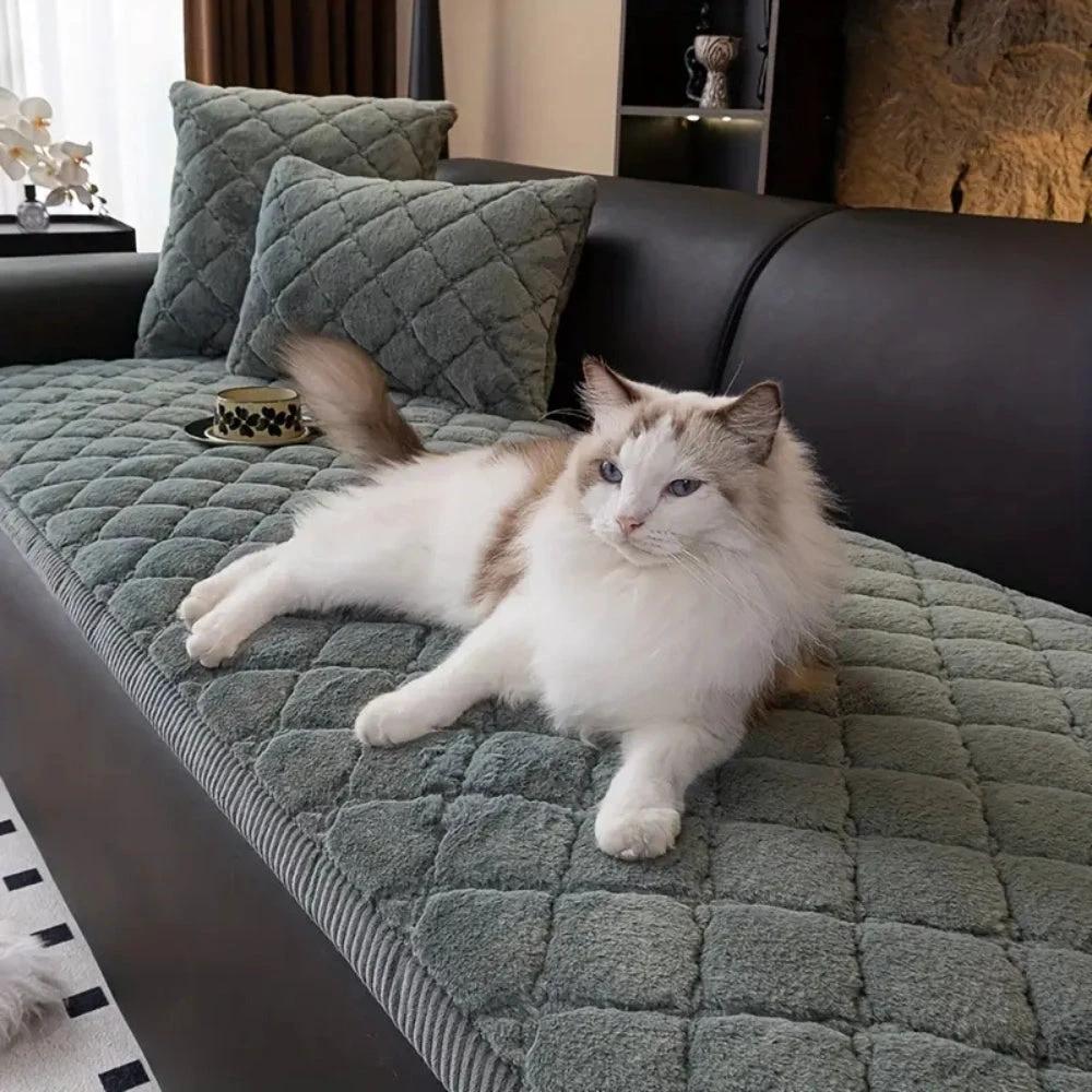 Luxury Plush Diamond Stitched Sofa Cover by Casa & Beyond
