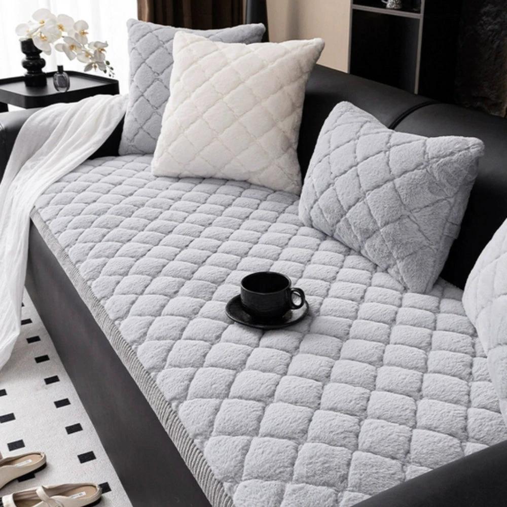 Luxury Plush Diamond Stitched Sofa Cover by Casa & Beyond