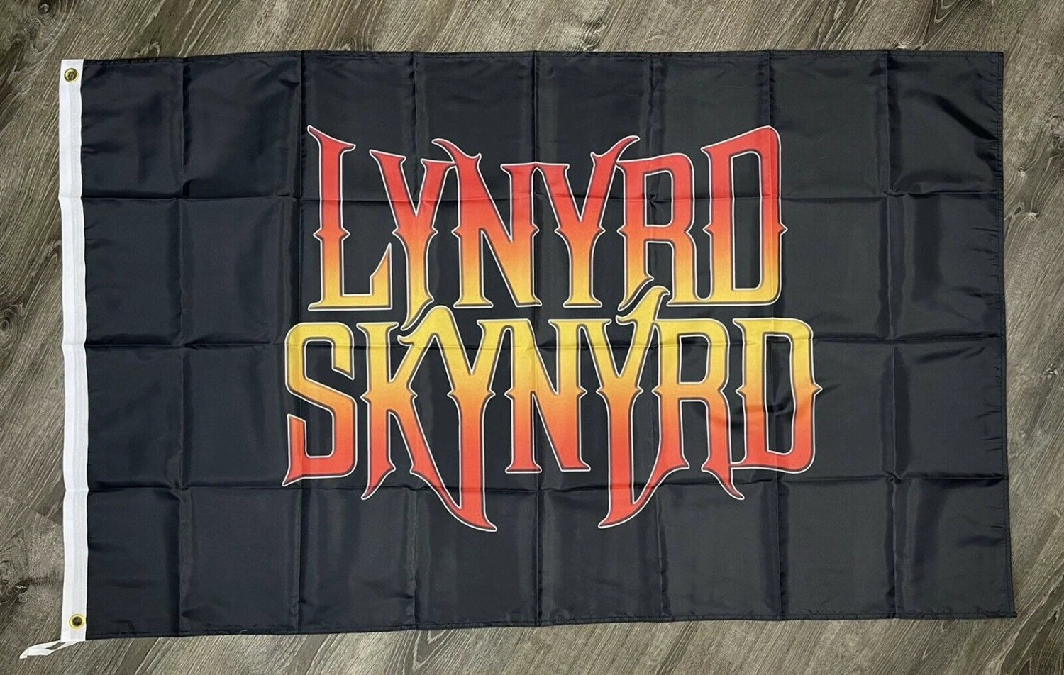 Lynyrd Skynyrd Flag 3x5 ft Black Red Yellow Banner Rock and Roll Van Zant Man-Cave Pub Bar by flagsjustdoit