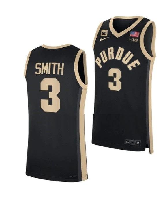 Men's #3 Braden Smith Jersey Purdue Boilermakers College Basketball Jerseys Black 2022 by My store basketball