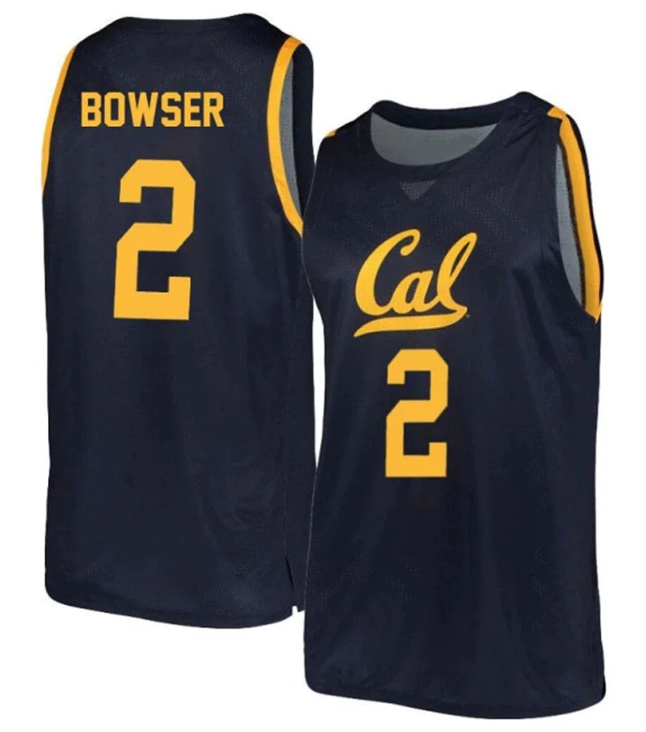 Monty Bowser Jersey California Golden Bears College Basketball #2 by My store basketball