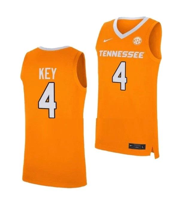 Men's #4 Tyreke Key Jersey Tennessee Volunteers College Basketball Jerseys Orange by My store basketball
