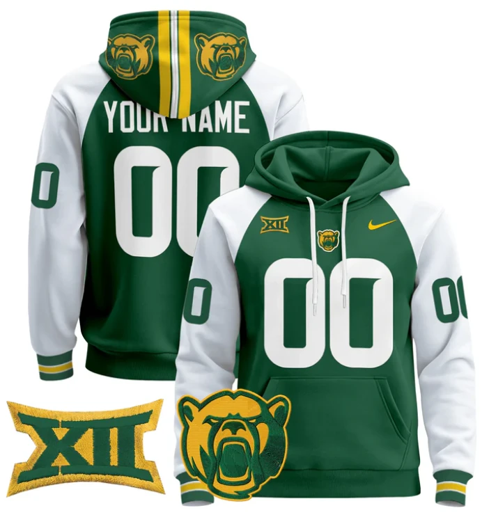Custom Baylor Bears Hoodie 2024 Pullover Name, Number by Hoodie Pullover