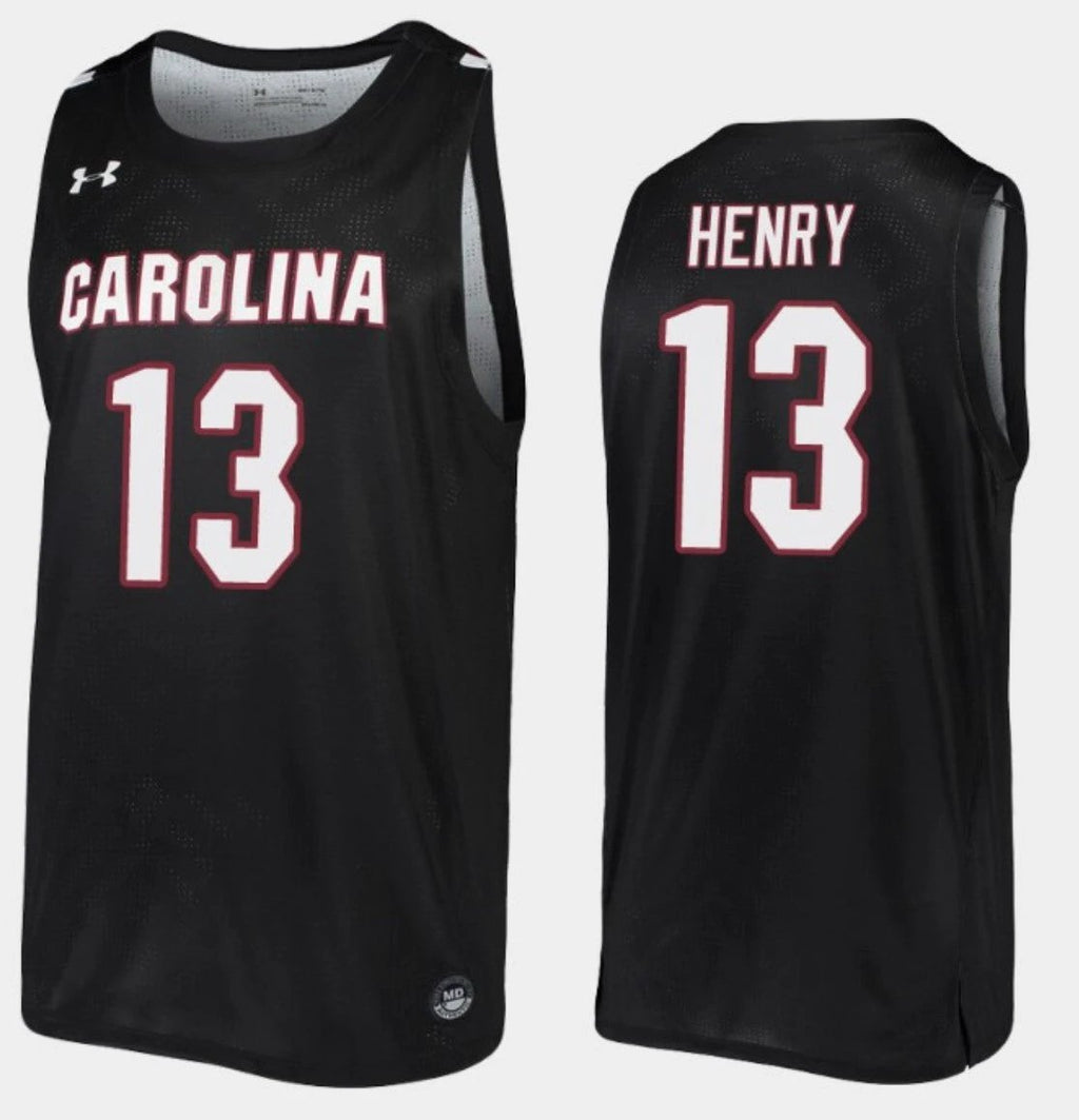 Micaiah Henry Jersey South Carolina Gamecocks College Basketball Black Replica #13 by My store basketball