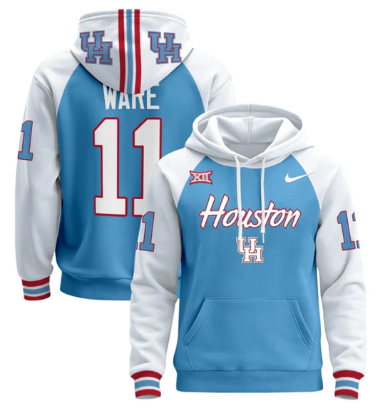 Andre Ware Hoodie #11 Houston Cougars 2024 Pullover Stitched by Hoodie Pullover
