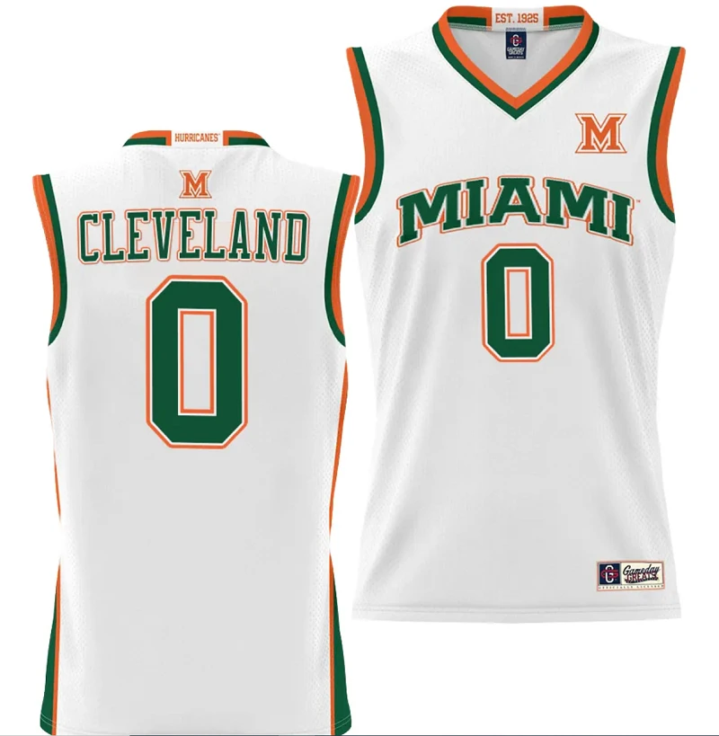 Matthew Cleveland Jersey #0 Miami Hurricanes NIL College Basketball Lightweight White by My store basketball