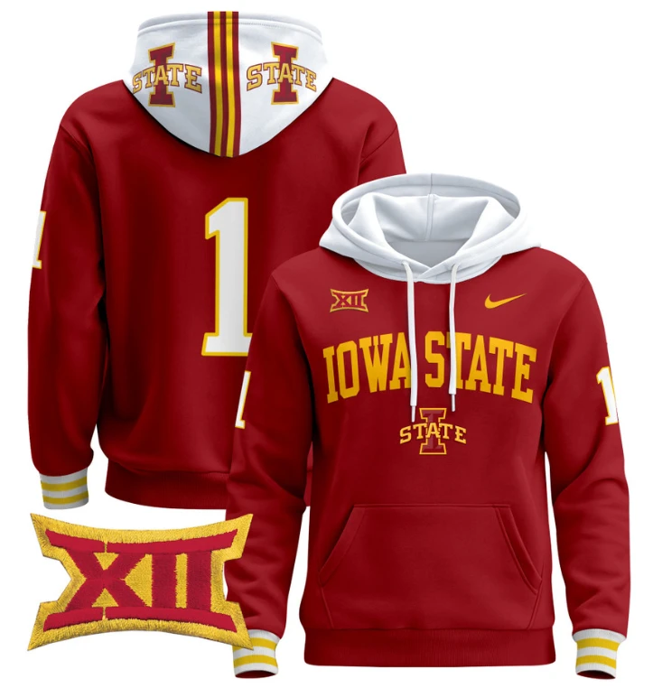 Men's The Team Hoodie #1 Iowa State Cyclones 2024 Pullover V2 by Hoodie Pullover