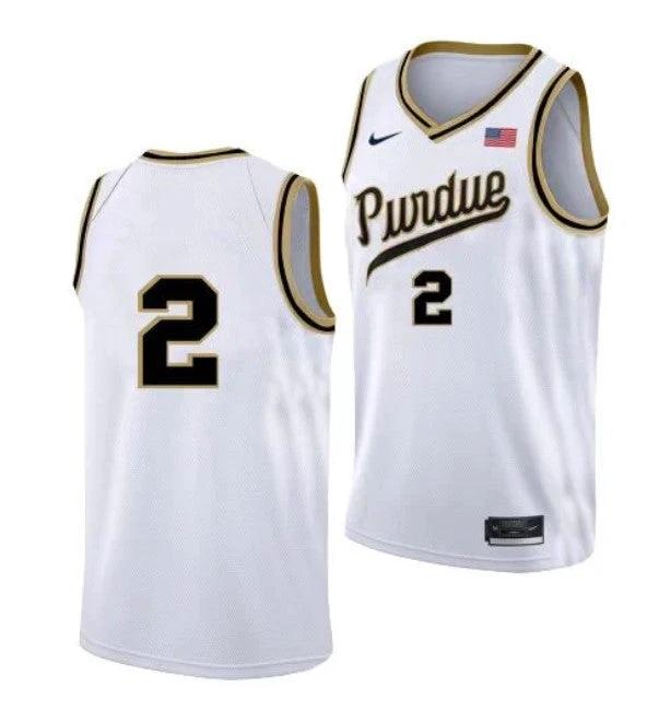 Men's #2 Fletcher Loyer Jersey Purdue Boilermakers College Basketball Jerseys Rick Mount Throwback No Name by My store basketball