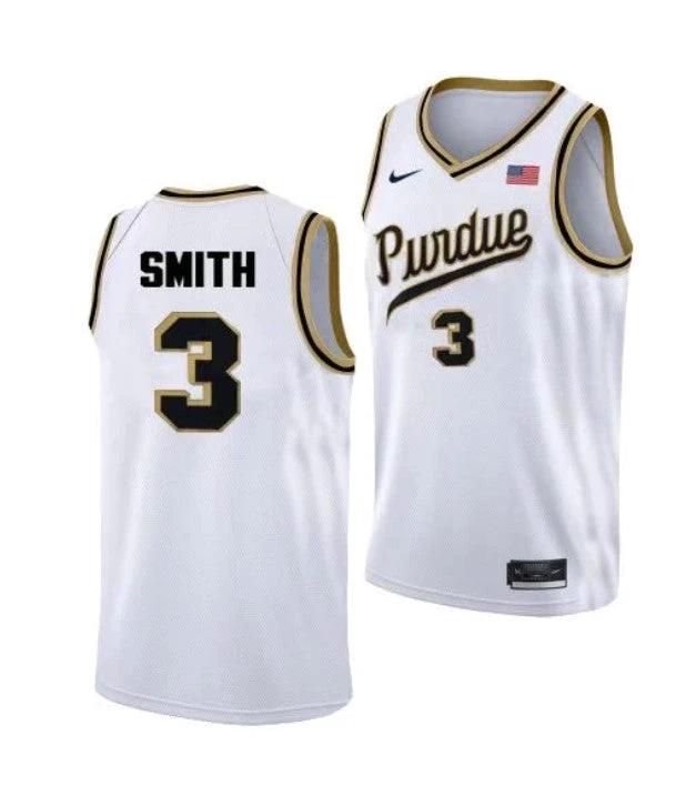 Men's #3 Braden Smith Jersey Purdue Boilermakers College Basketball Jerseys Rick Mount Throwback No Name by My store basketball