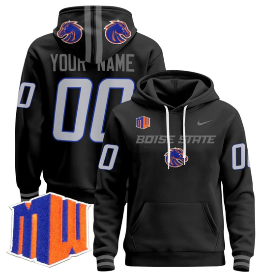 Custom Boise State Broncos Hoodie Name, Number Pullover V3 by Hoodie Pullover