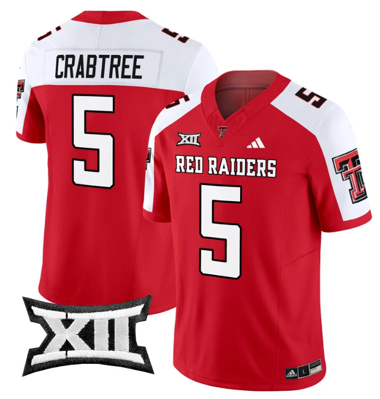 Michael Crabtree Jersey #5 Texas Tech Red Raiders Vapor Limited Football Red Alternate by My Store