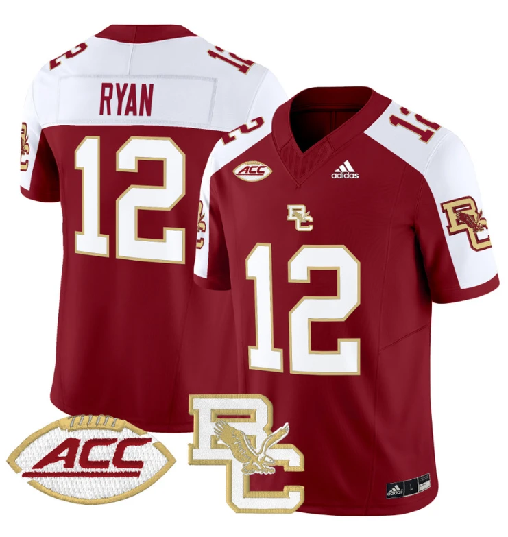 Matt Ryan Jersey #12 Boston College Eagles 2024 Stitched Maroon Alternate by My Store
