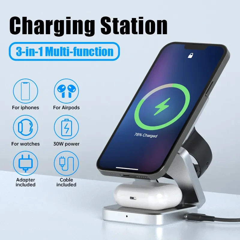 PowerFlex 3-in-1 Charging Station - Magnetic & Foldable Charging Bowlift by Bowlift