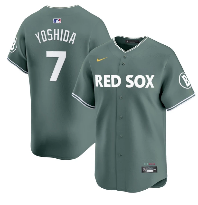 Masataka Yoshida Jersey #7 Boston Red Sox 2025 City Connect Vapor Premier Limited Stitched Green by My Store