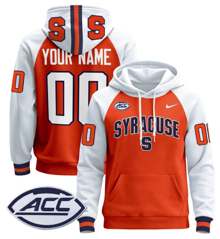 Men's Custom Syracuse Orange Hoodie 2024 Pullover V2 by Hoodie Pullover