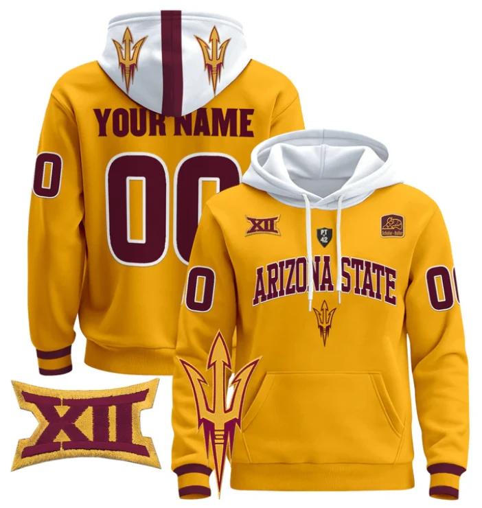 Custom Arizona State Sun Devils Hoodie Pullover 2024 V2 by Hoodie Pullover