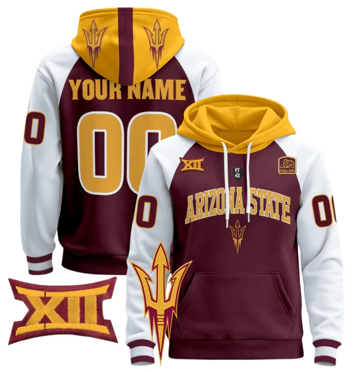 Custom Arizona State Sun Devils Hoodie Pullover 2024 V2 by Hoodie Pullover