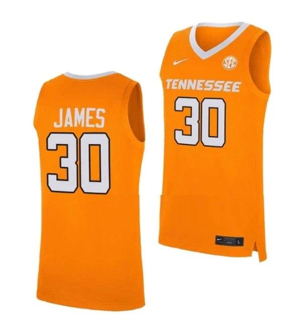 Men's #30 Josiah James Jersey Tennessee Volunteers College Basketball Jerseys Orange by My store basketball