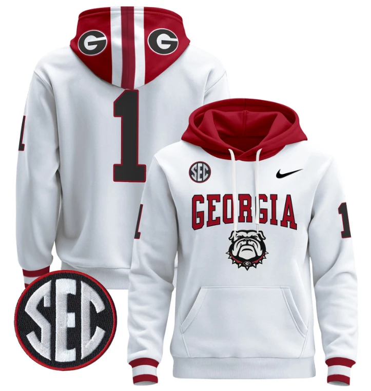 Men's The Hoodie Team #1 Georgia Bulldogs 2024 Pullover V2 by Hoodie Pullover