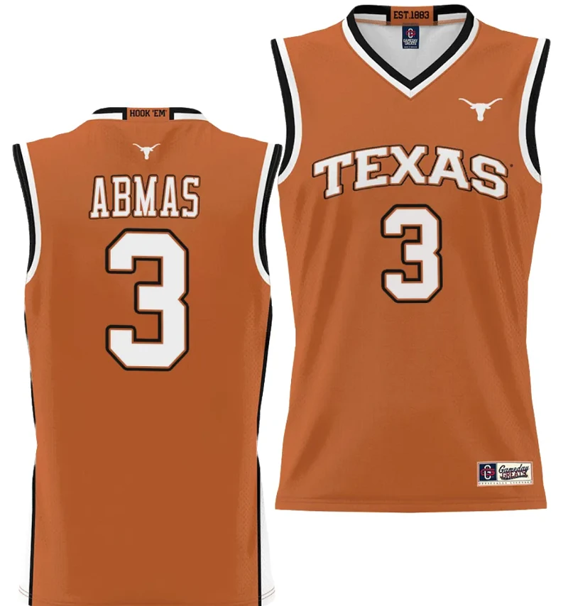 Max Abmas Jersey #3 Texas Longhorns NIL Limited College Basketball Orange by My store basketball