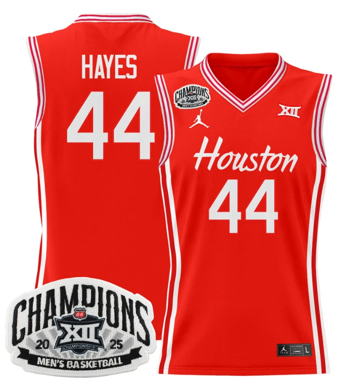 Men Elvin Hayes Jersey #44 Houston Cougar 2025 Big 12 Champions Stitched Red by My store basketball
