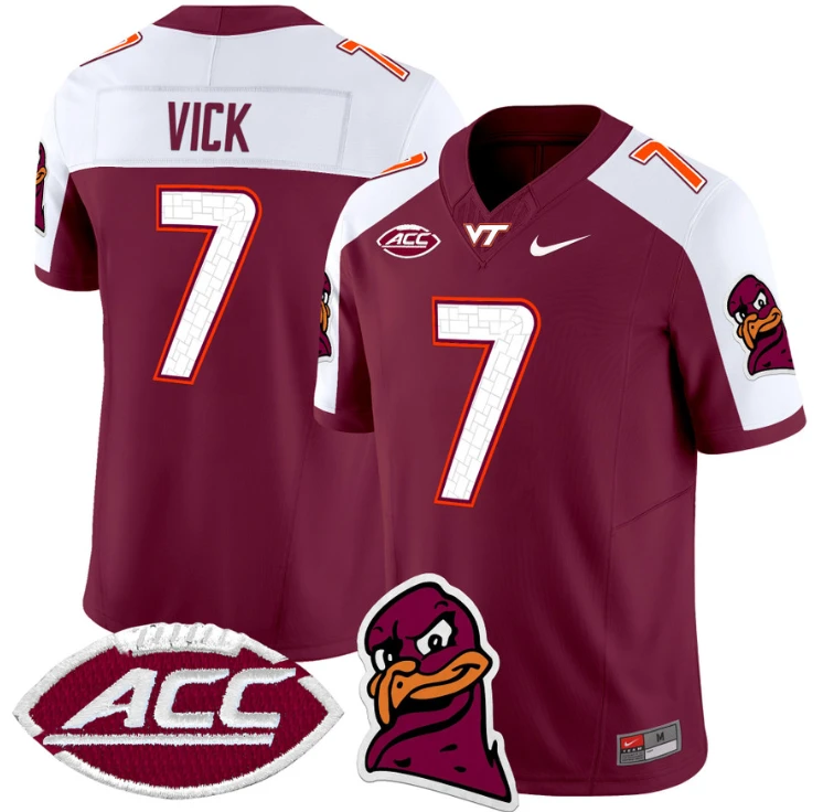 Michael Vick Jersey #7 Virginia Tech Hokies Vapor Limited College Football Maroon Alternate by My Store