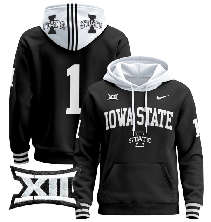 Men's The Team Hoodie #1 Iowa State Cyclones 2024 Pullover V2 by Hoodie Pullover