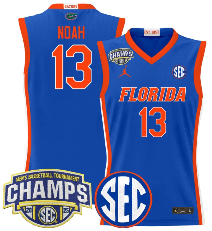 Men Joakim Noah Jersey #13 Florida Gators 2025 SEC Champions Stitched Royal by My store basketball