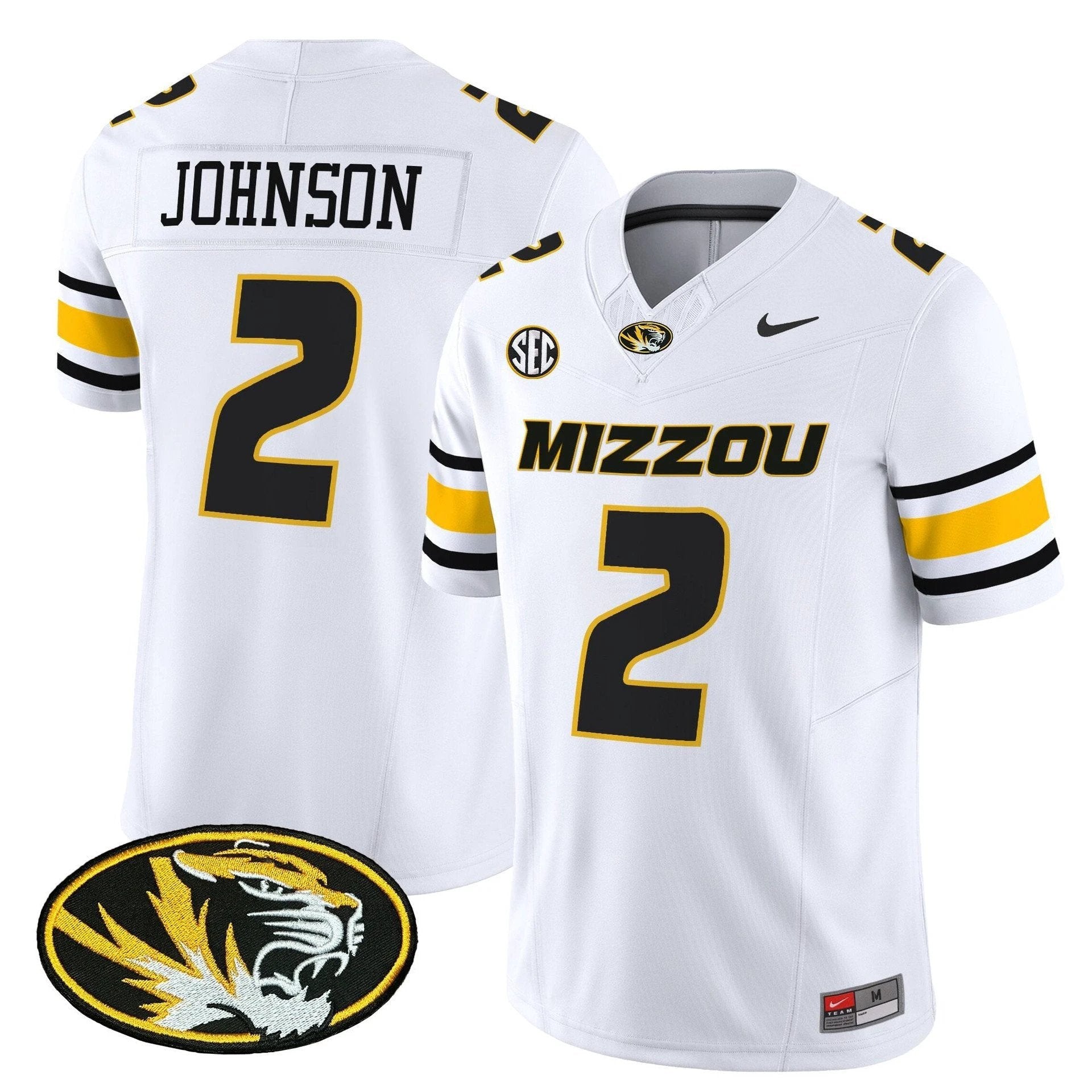 Marquis Johnson Jersey #2 Missouri Tigers 2025 Vapor Limited Stitched White by My Store
