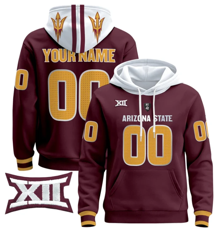 Custom Arizona State Sun Devils Hoodie Pullover 2024 by Hoodie Pullover
