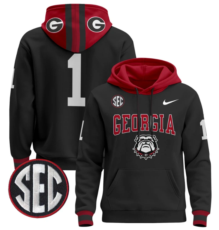 Men's The Hoodie Team #1 Georgia Bulldogs 2024 Pullover V2 by Hoodie Pullover