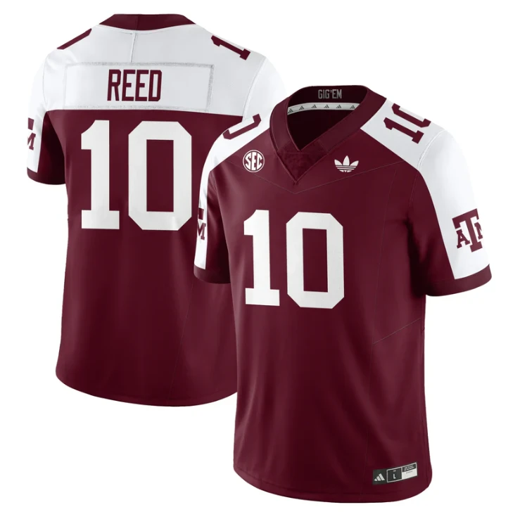 Marcel Reed Jersey #10 Texas A&M Aggies 1975 Throwback Stitched Maroon Alternate by NCAA Football Jersey