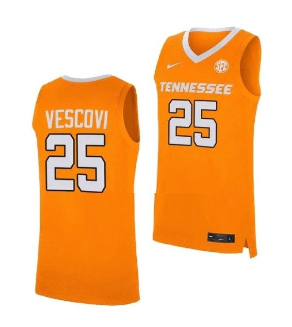 Men's #25 Santiago Vescovi Jersey Tennessee Volunteers College Basketball Jerseys Orange by My store basketball