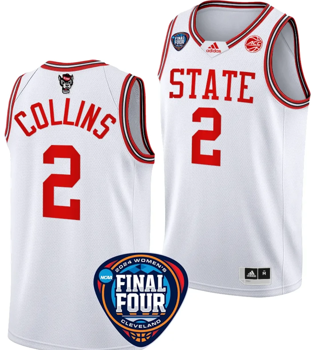 Mimi Collins Jersey #2 NC State Wolfpack Basketball 2024 NCAA March Madness Final Four White by My store basketball