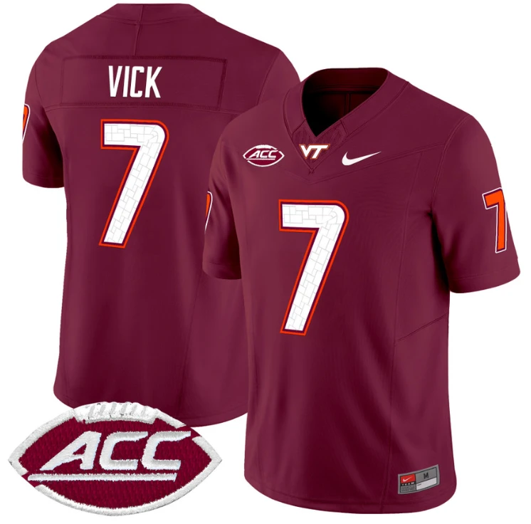 Michael Vick Jersey #7 Virginia Tech Hokies Vapor Limited College Football Maroon by My Store
