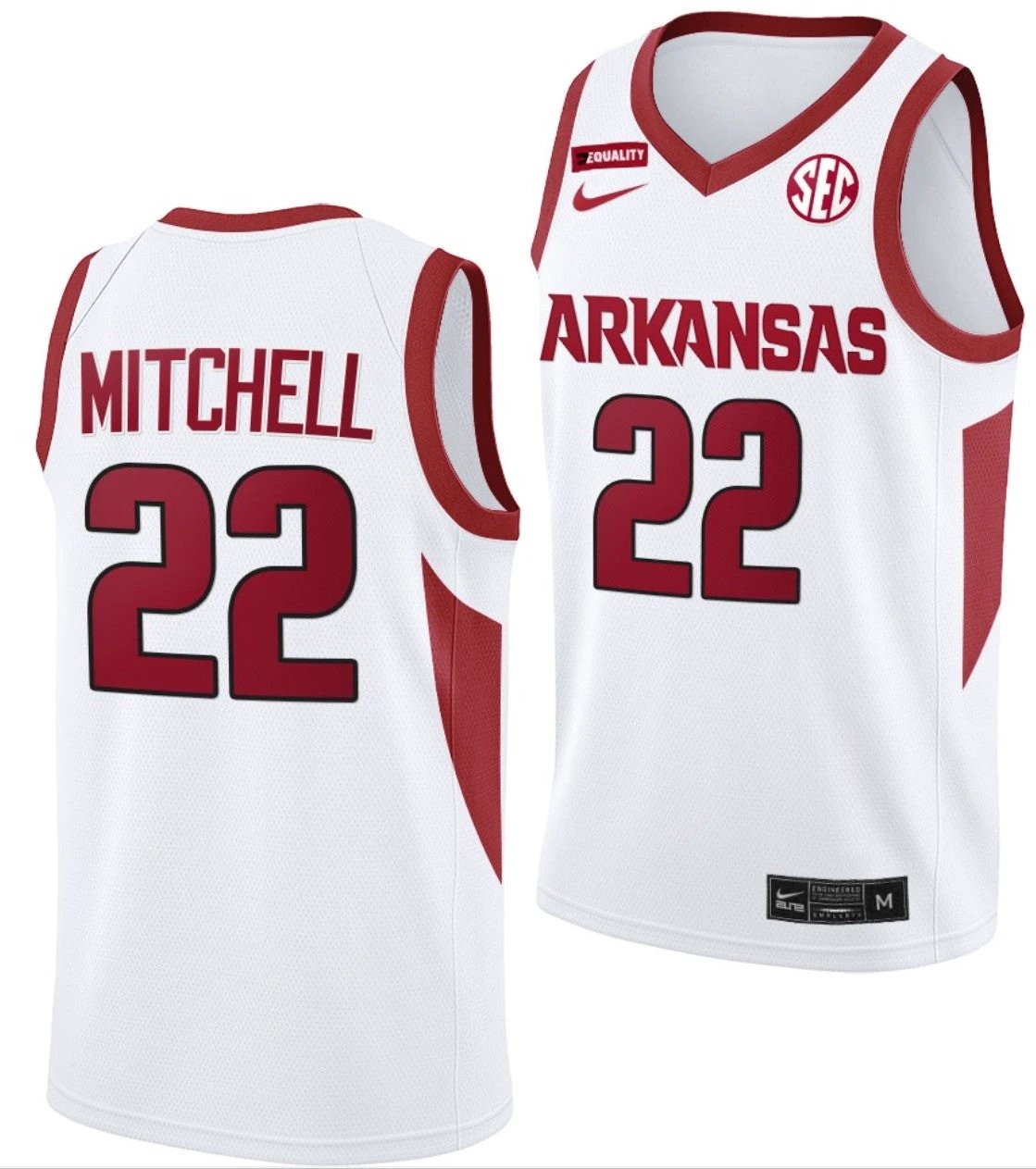 Makhel Mitchell Jersey Arkansas Razorbacks College Basketball 100 Season #22 by My store basketball