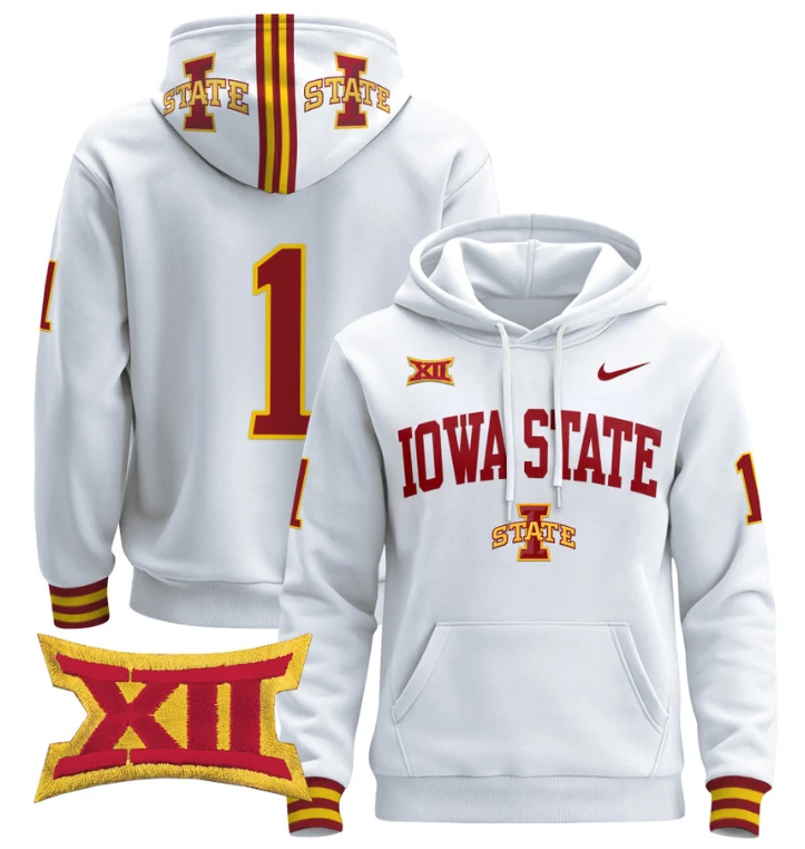 Men's The Team Hoodie #1 Iowa State Cyclones 2024 Pullover V2 by Hoodie Pullover