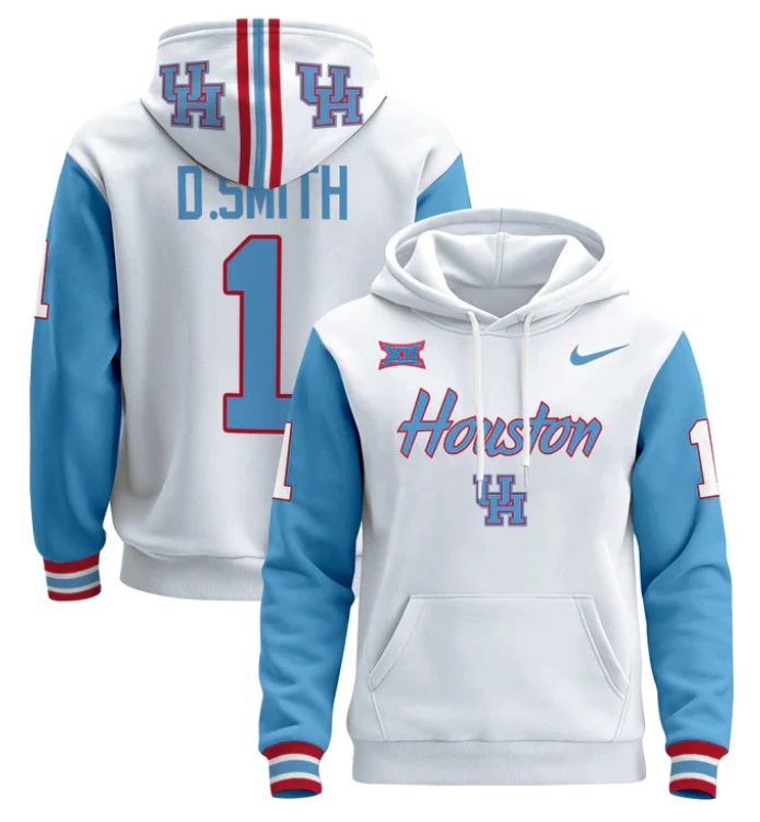Donovan Smith Hoodie #1 Houston Cougars 2024 Pullover Stitched by Hoodie Pullover