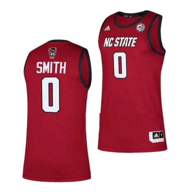 Men's #0 Terquavion Smith Jersey NC State Wolfpack College Basketball Jerseys Red by My store basketball