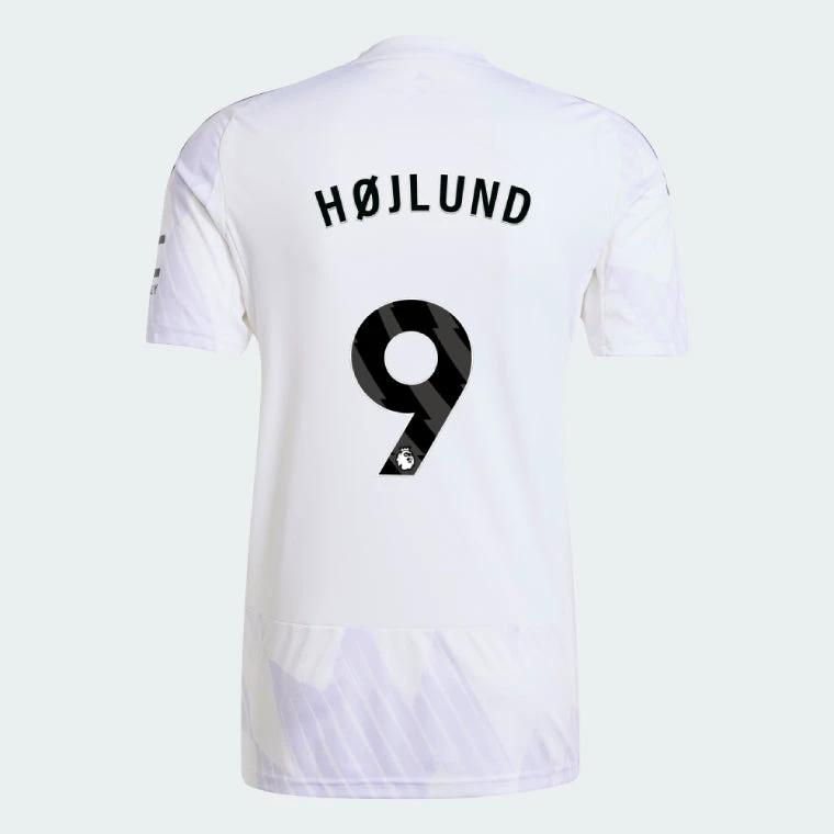 Manchester United 2025-26 Away HOJLUND 9 Match Jersey – White by Soccer Jersey